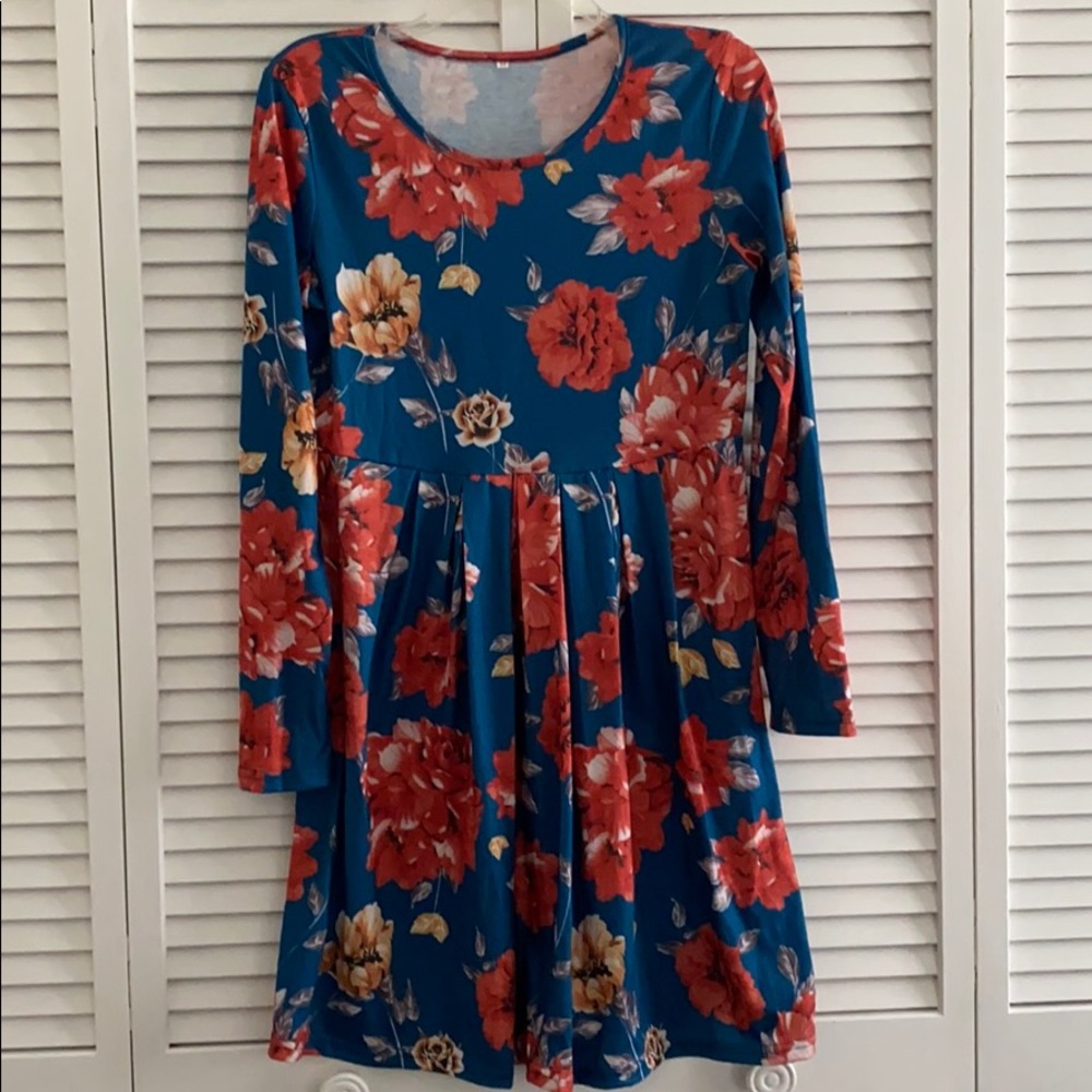 Blue Floral Dress